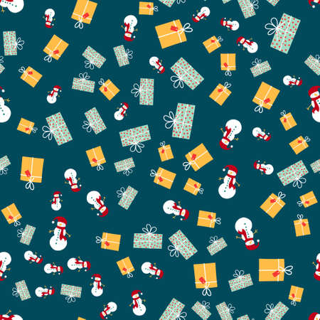 New Year card, multicolored balls on background, spruce branches.のイラスト素材