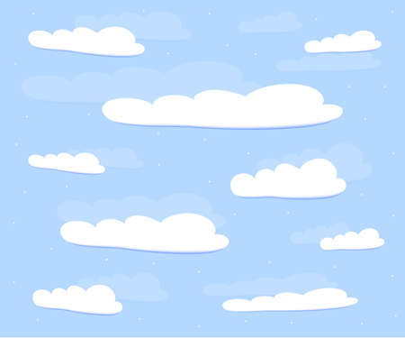 Background cartoon cute cloudy sky.の写真素材
