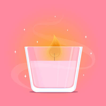 Vector illustration of an aroma candle.のイラスト素材