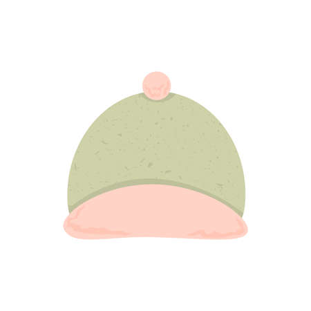Vector icon of cute winter headwear. Concept of clothes, cold.のイラスト素材