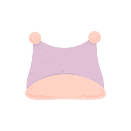 Vector icon of cute winter headwear. Concept of clothes, cold.のイラスト素材