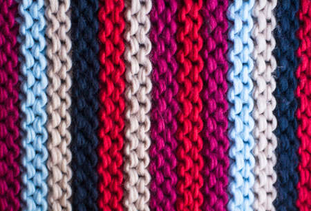 Colorful knitted background close-upの写真素材