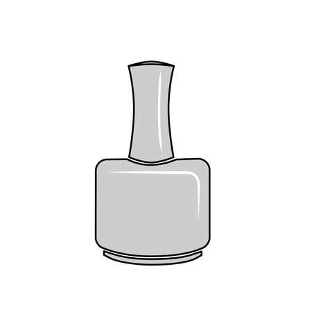 Vector monochrome nail polish bottleのイラスト素材