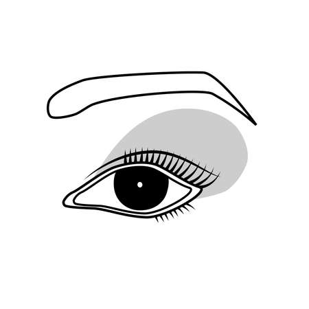 eye shadow eyebrow monochrome vectorのイラスト素材