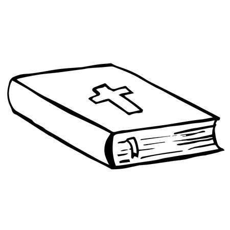 Catholic Bible vector line art Religious symbolのイラスト素材