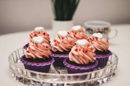 homemade cakes cake pastry cupcake mastic cookingの写真素材