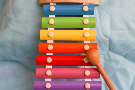 childrens toy xelophone in the colors of the rainbow. pride month. lgbt.の写真素材