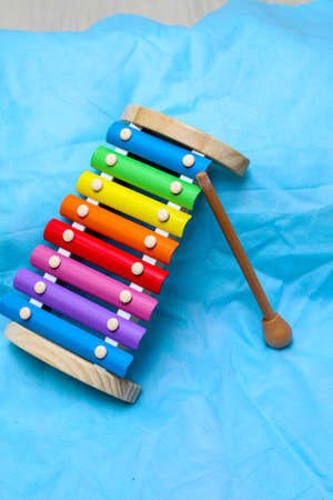 childrens toy xelophone in the colors of the rainbow. pride month. lgbt.の写真素材