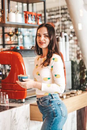girl with New Years makeup. snowflakes on the cheeks of a girlの写真素材