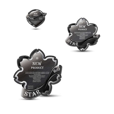 Silver labels  Use for your productのイラスト素材