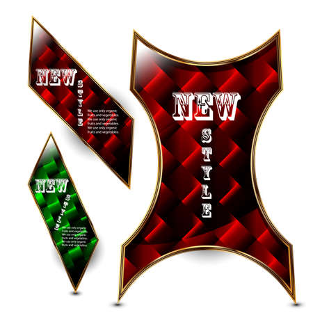 Set of stickers on the white background のイラスト素材