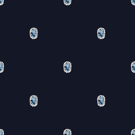 Seamless pattern watercolor with hand draw illustration stones sapphire and emerald. crystal stone watercolor beautiful collection,color gems design decorの写真素材