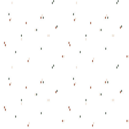 Seamless pattern with illustration burgundy green and beige stripes in the form of line of threads or seam randomly arranged. Repeat ornament with abstract geometric design. Minimalist backgroundの写真素材