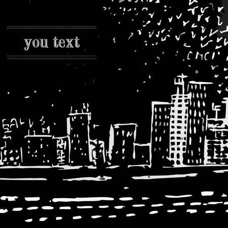 vector black and white graphics of homesのイラスト素材