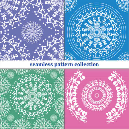 vector seamless patterns beautiful Oriental motifsのイラスト素材