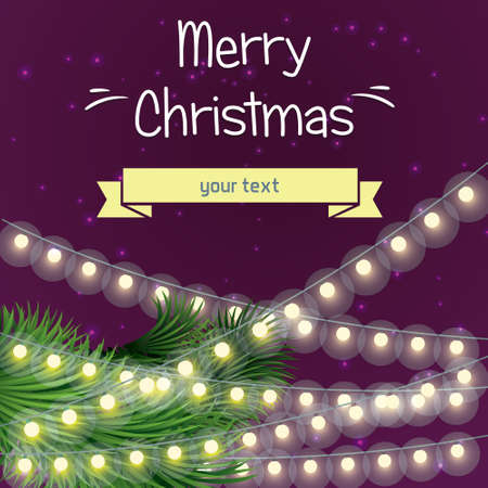 vector illustration of celebration of new year and Christmas with glasses of champagne, fireworks, light bulbs, colorful and brightのイラスト素材