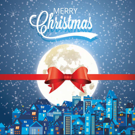 Vector illustration of Christmas and new year decorated Christmas trees and santaのイラスト素材