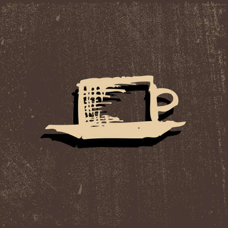 Vector icon of coffee Cup, coffee, beverage, aroma coffee, smoke, steam from coffee, hot coffeeのイラスト素材