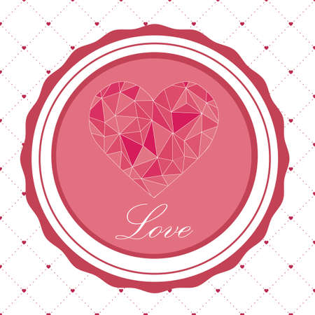 heart and love, vector postcard for Valentine's day with a beautiful image of heart and love.Valentine's dayのイラスト素材