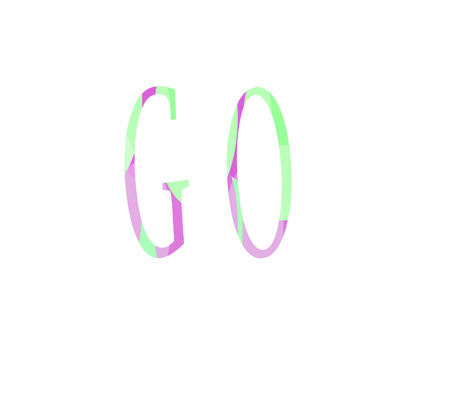 Motivational multicolored inscription on white background, goのイラスト素材