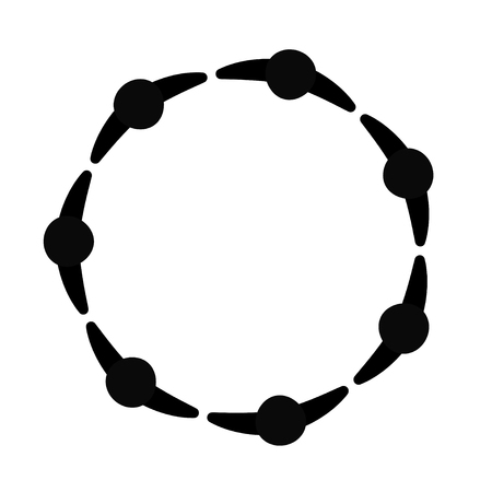 Motivated group of people. multinational group. logo, circle of a person sign. view from above. Vector graphicsのイラスト素材