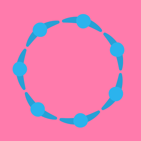 motivated group of people. logo, circle of a person sign. view from above. Vector graphicsのイラスト素材