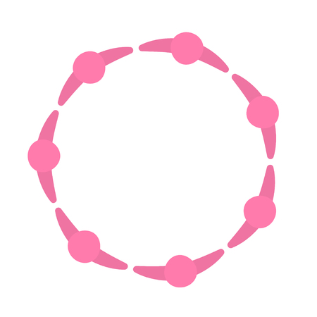 motivated group of people. logo, circle of a person sign. view from above. Vector graphicsのイラスト素材
