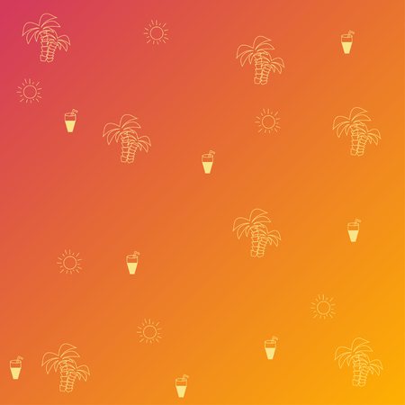 Hot Summer. relaxing sunny beach pattern background. Vector illustration of a gradient.のイラスト素材