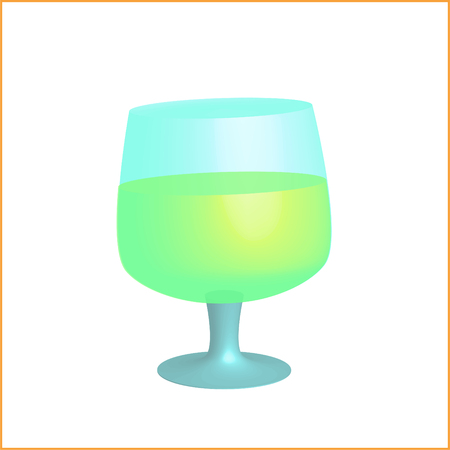 Alcoholic summer cocktail. vector illustration, iconのイラスト素材