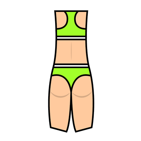Bikini bottom or thong underwear flat vector icon for fashion apps and websites.のイラスト素材