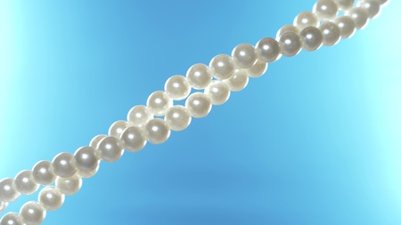 color background, abstraction. white beads move in the air against the skyの写真素材