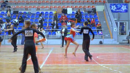 editorial. Russia, Krasnodar, November 14, 2020. ballroom dancing championshipのeditorial素材