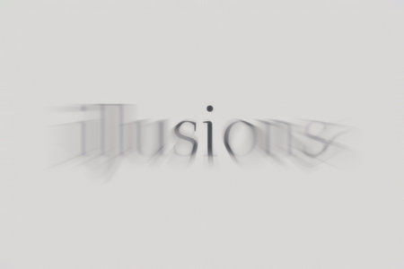 Illusions, blurred text. Poster for coaching, psychology, mental growth and etc.の写真素材
