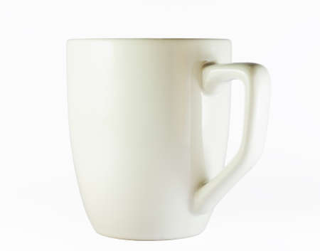 white ceramic cup isolatedの写真素材