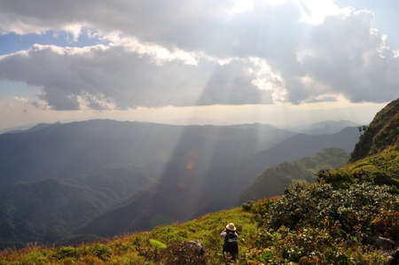 scene of Chiang Dao mountain, Thailandの写真素材