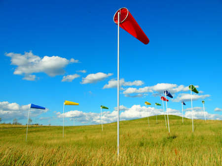 Colorful wind direction indicatorの写真素材