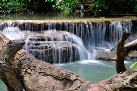 Waterfall of Erawan, Thailandの写真素材