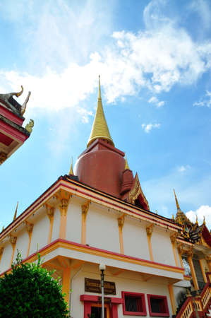 Stupa and church of "Chang Hai" temple in Thailandの写真素材