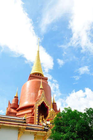 Stupa and church of "Chang Hai" temple in Thailandの写真素材