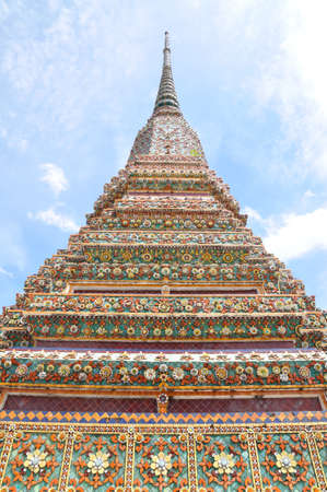 Stupa of Chetupon temple in Thailandの写真素材