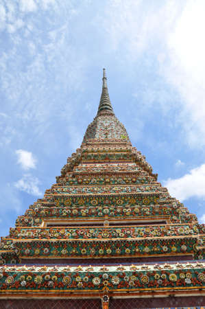 Stupa of Chetupon temple in Thailandの写真素材