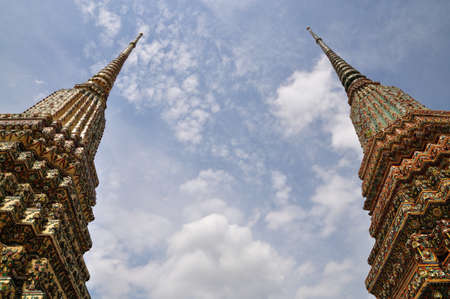 Stupa of Chetupon temple in Thailandの写真素材