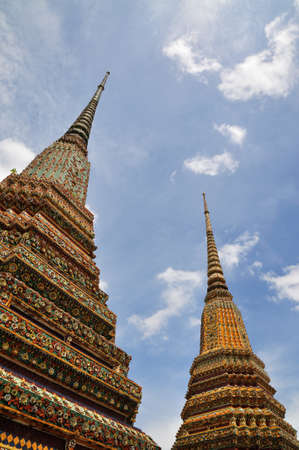 Stupa of Chetupon temple in Thailandの写真素材