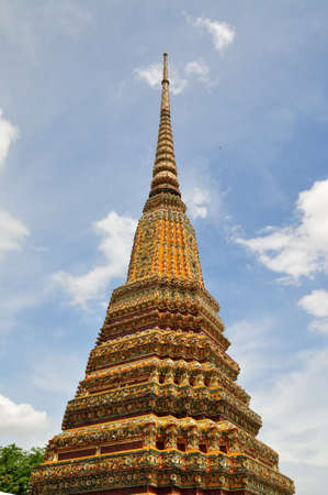 Stupa of Chetupon temple in Thailandの写真素材