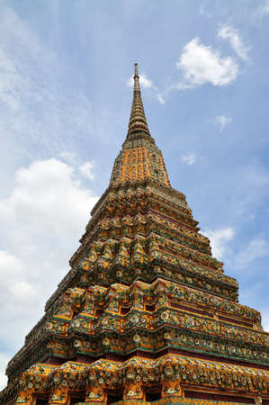 Stupa of Chetupon temple in Thailandの写真素材