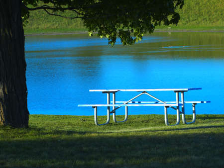 A seat at the pool sideの写真素材