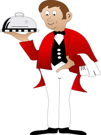 waiterのイラスト素材