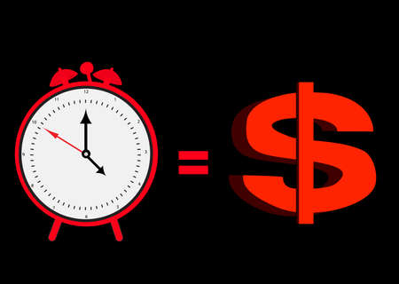 time and dollarsのイラスト素材