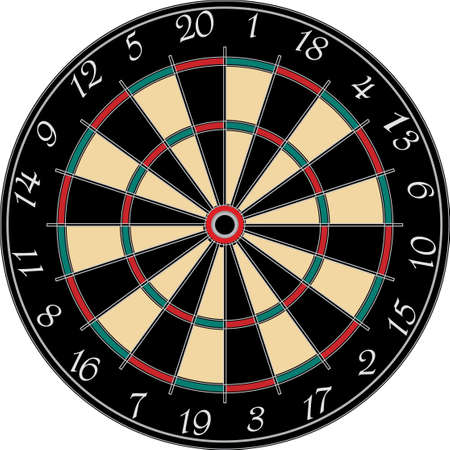 a dart board on a white background のイラスト素材