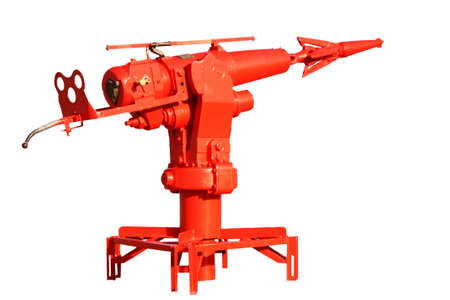 a red  harpoon on a white backgroundの写真素材